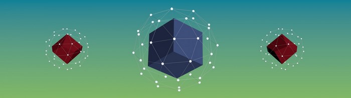 Geometric shapes with network connections