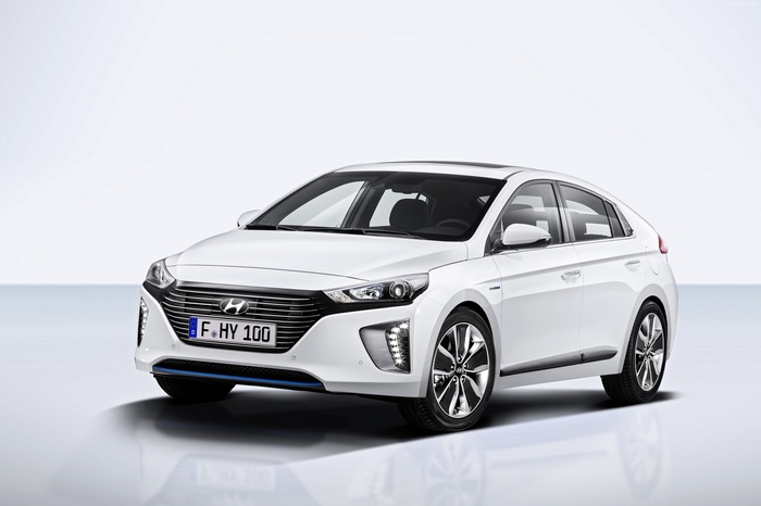White Hyundai IONIQ Electric Car