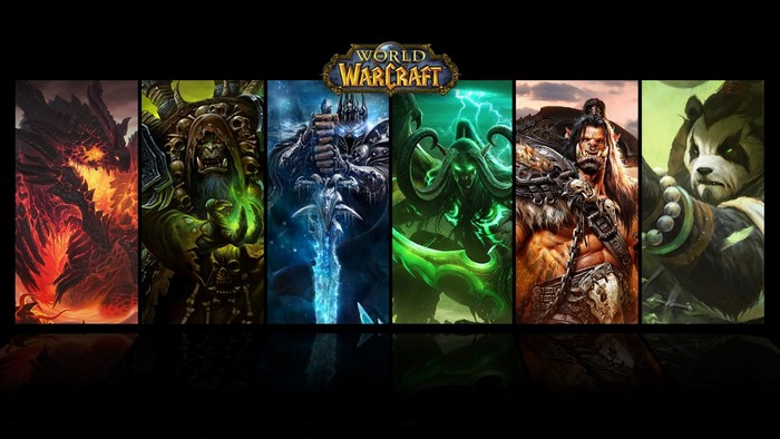 Collage of characters from World of Warcraft