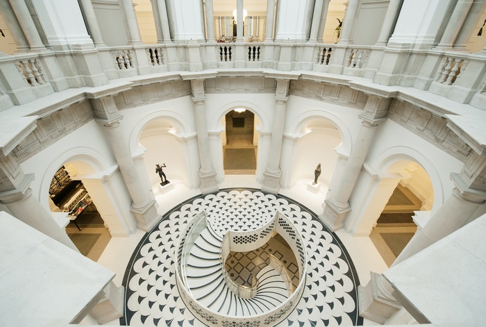 Spiral Staircase and Statues in Tate Britain, London