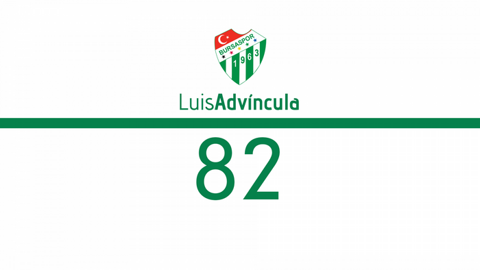 Luis Advíncula Bursaspor logo and number 82