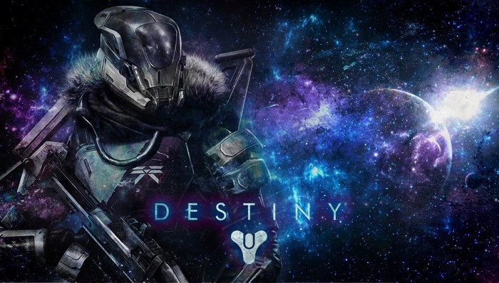 Destiny video game character in space