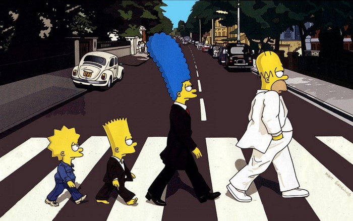 The Simpsons Crossing Abbey Road