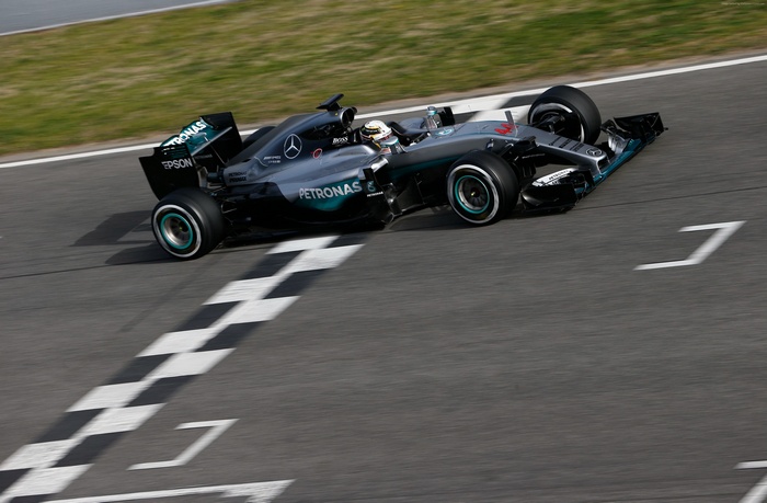Mercedes AMG F1 W07 Formula 1 Car Testing in Barcelona