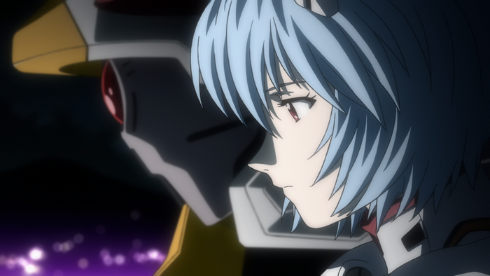Rei Ayanami from Neon Genesis Evangelion with EVA Unit 00