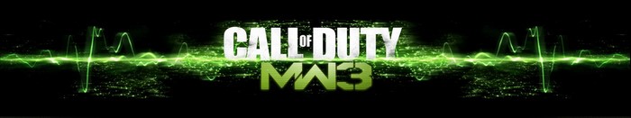 Call of Duty Modern Warfare 3 logo with green energy waves