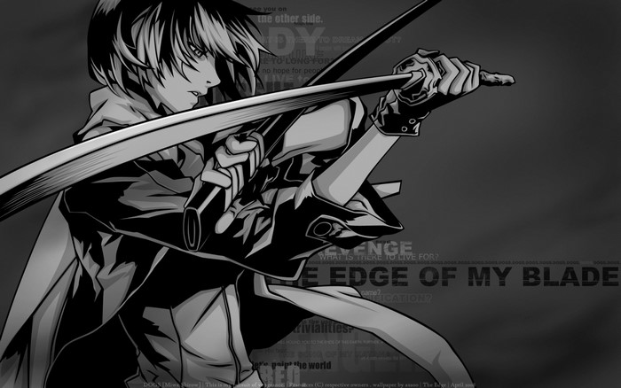 Fuyumine Naoto from Dogs Bullets Carnage with sword