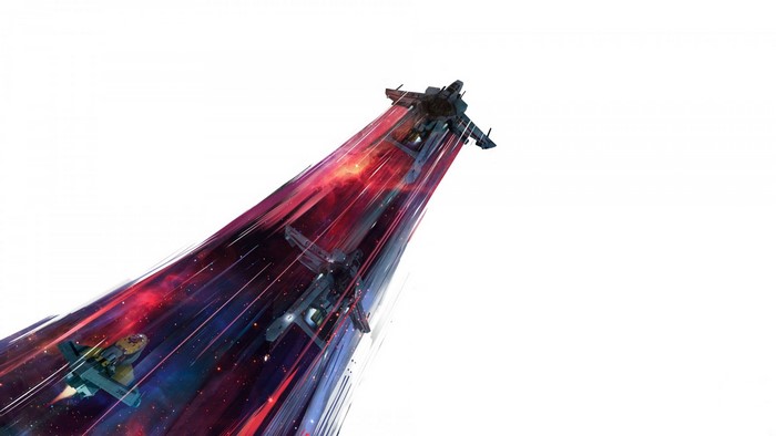 Star Citizen spaceships in hyperspace