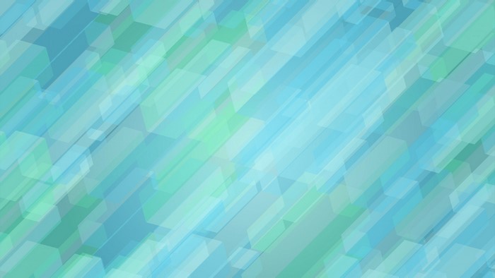 Abstract geometric shapes in blue and green