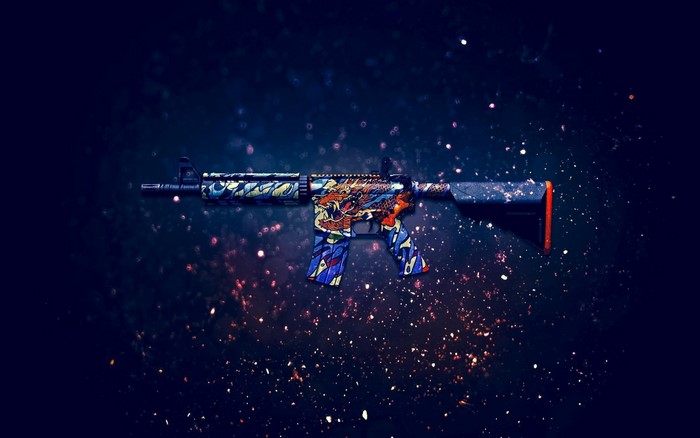 Dragon skin assault rifle from Counter-Strike: Global Offensive