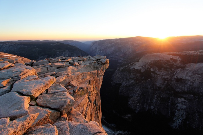 Sunset over Yosemite National Park with Half Dome