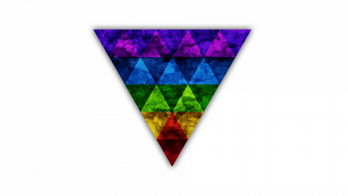Rainbow triangle pattern