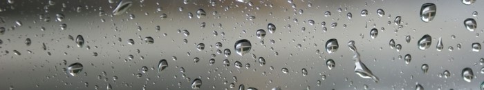 Water droplets on a metallic surface