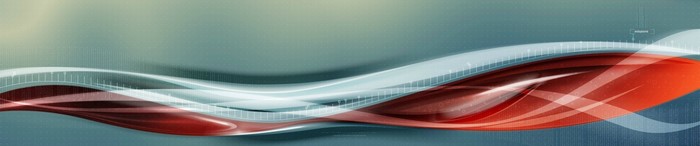 Abstract red and blue waves with grid pattern