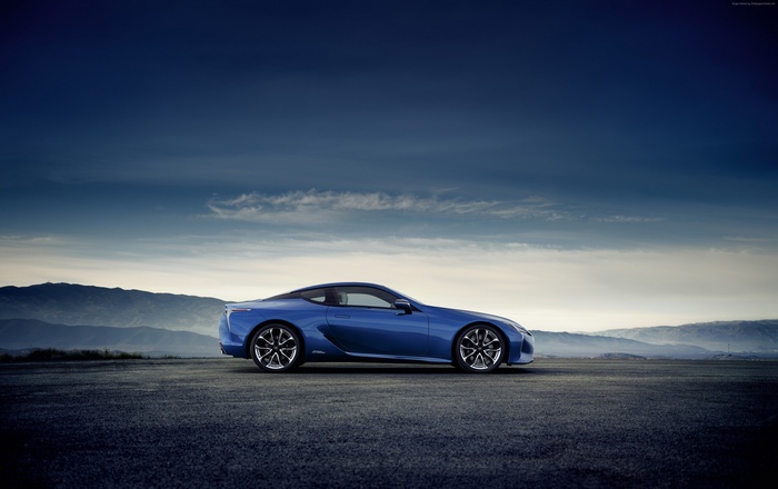 Blue Lexus LC 500h Hybrid Sport Car