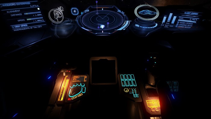 Elite Dangerous cockpit view
