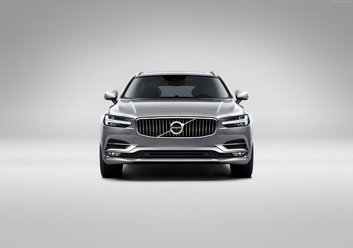 Grey Volvo V90 sedan