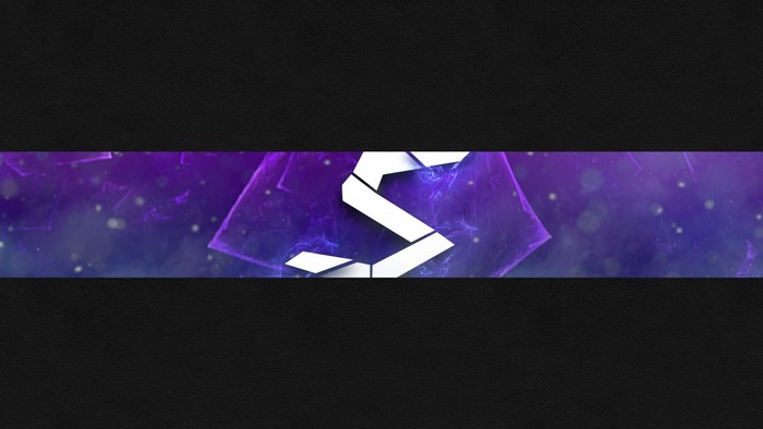 Abstract S logo with purple nebula background