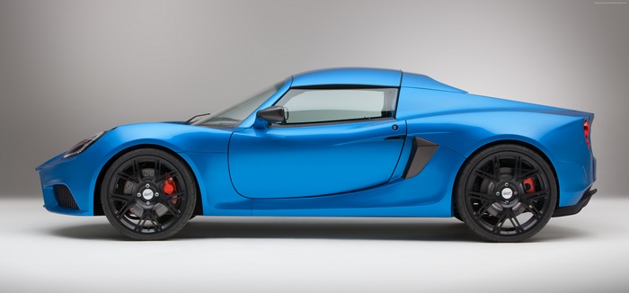 Blue Detroit Electric SP01 electric sports car