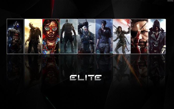 Characters from Batman Arkham Knight, The Witcher 3, Tomb Raider, and more