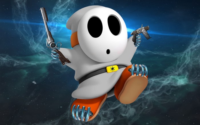 Shy Guy From Super Mario in Outer Space