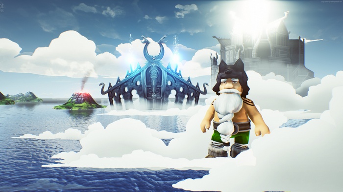 Valhalla Hills game character in a fantasy world