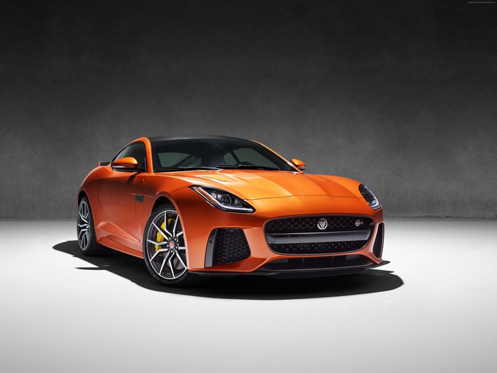 Orange Jaguar F-Type SVR Coupe