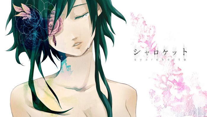 Megpoid Gumi from Vocaloid with flowers