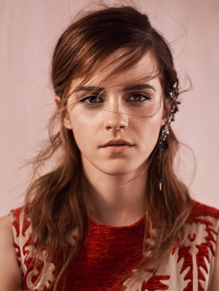 Emma Watson portrait with elaborate earring