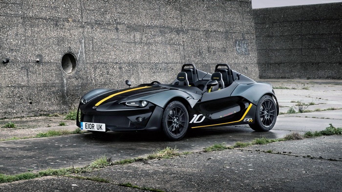 Zenos E10 R sports car on concrete