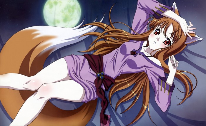 Holo from Spice and Wolf lying down
