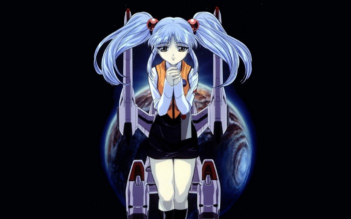 Ruri Hoshino from Martian Successor Nadesico with a mech