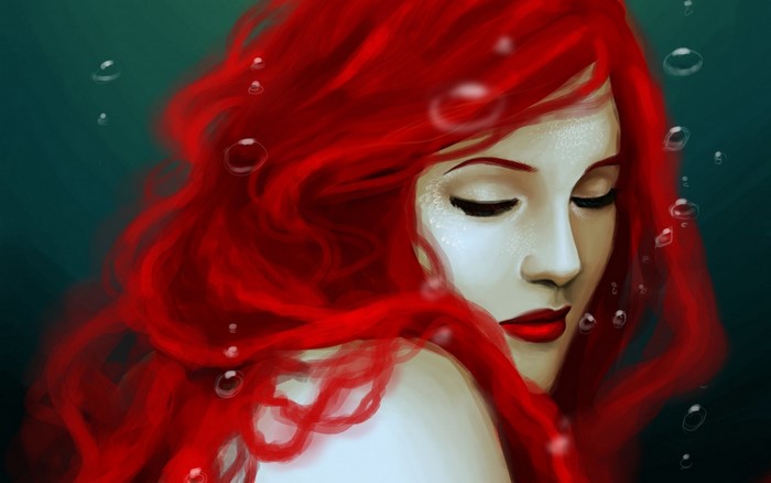 Ariel from The Little Mermaid underwater