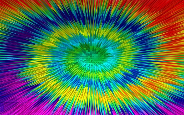 Abstract colorful 3D fractal art pattern
