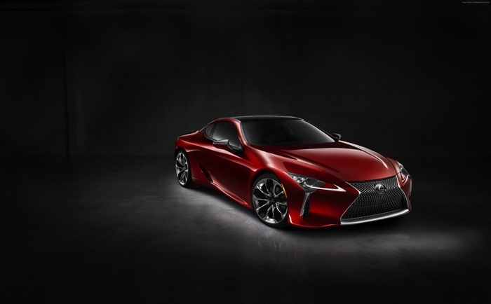 Red Lexus LC 500 at Detroit Auto Show 2016