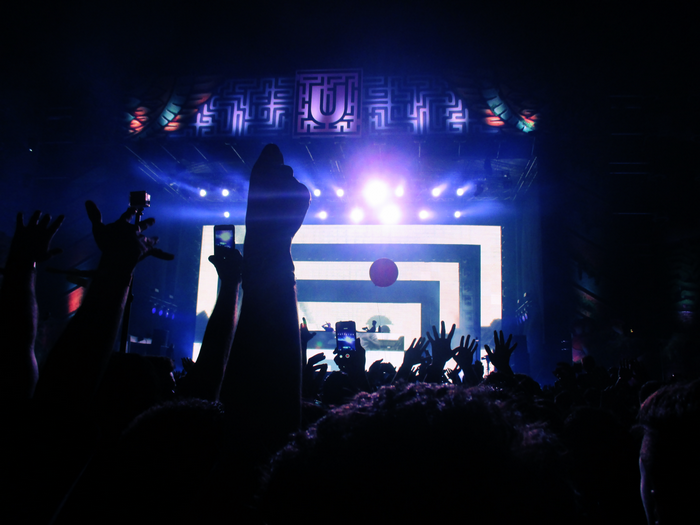 Crowd at a music festival in Cluj Napoca, Romania