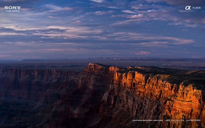 Grand Canyon National Park at Dusk with Sony Alpha Clock