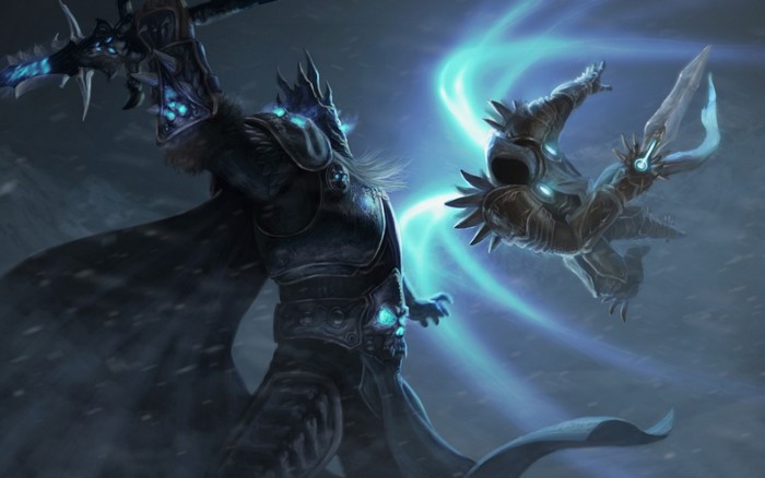 Arthas and Tyrael from Heroes of the Storm