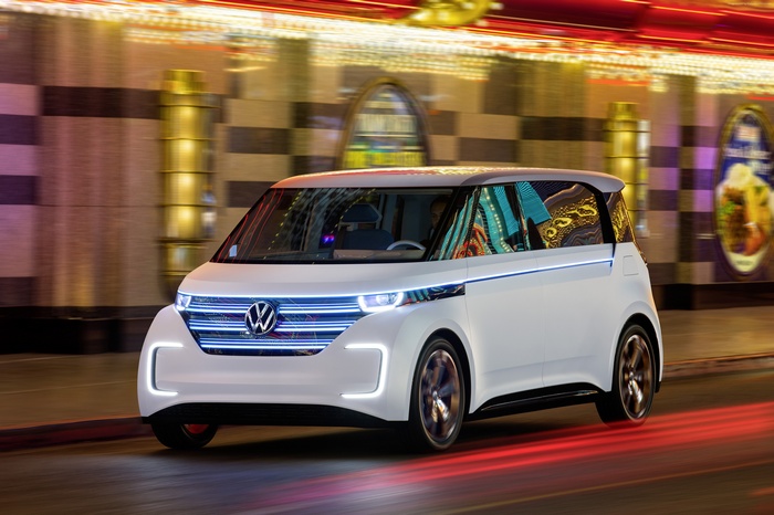 Volkswagen BUDD-e electric microbus concept car