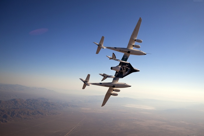 Virgin Galactic SpaceShipTwo and WhiteKnightTwo aircraft