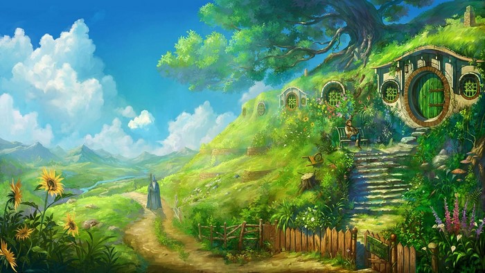 Bag End Landscape from The Lord of the Rings