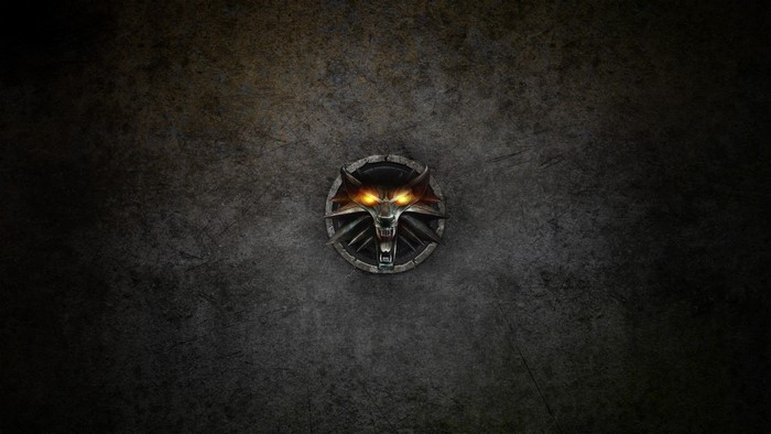 The Witcher Wolf Medallion on Textured Background