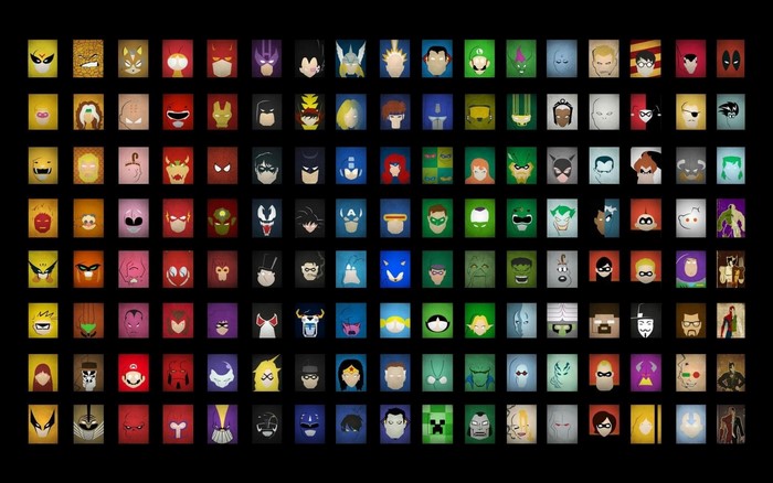 Collection of Superhero and Video Game Character Icons