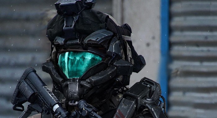 Master Chief from Halo in futuristic armor