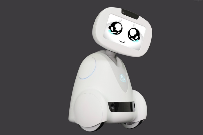 Buddy Robot with crying anime eyes