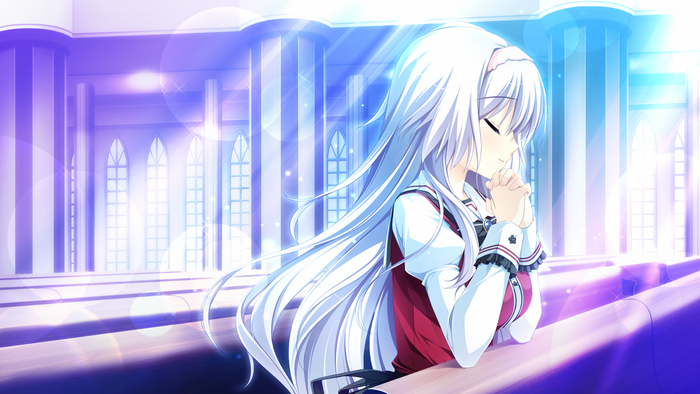 Anastasia Alexeevna Praying in Otome ga Tsumugu Koi no Canvas