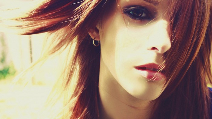 Close-Up Portrait of a Woman with Red Hair