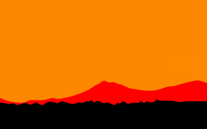 Minimalist Sunset Landscape Illustration