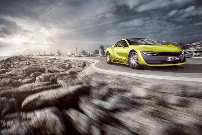 Rinspeed Etos Electric Car on a Coastal Road