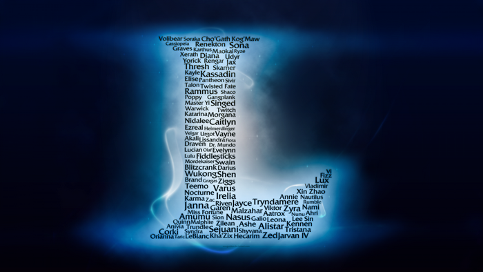 League of Legends characters typography